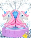 CozyJoyz Unicorn Water Sprinkler for Kids, 360° Rotating Water Spray Sprinkler Toy, Summer Outdoor Water Sprinkler Toys, Sprinklers for Yard Kids Ages 3+