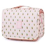 Hanging Travel Toiletry Bag Cosmetic Make up Organizer for Women Waterproof (Cactus)