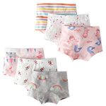 Closecret Kids Series Baby Underwear Little Girls' Cotton Boyshort Panties (Pack Of 6), Style 10, 2-3T, Multicolor