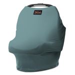 Milk Snob Original 5-in-1 Luxe Nursing Cover in Jade - Added Privacy Breastfeeding Cover, Car Seat Cover for Carrier, Stroller, High Chair, Shopping Cart, Lounger Canopy, Newborn Essentials