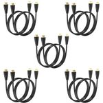 MOSIMLI HDMI Cable 6FT, 10-Pack, 4K ARC/eARC HDMI 2.0 Cable for Soundbar, High Speed HDMI Cables for HDCP 2.2, HDR, Cinema,TV, PS4, PS5, Xbox, Roku, Bluray Player, Computer, Monitor and More…