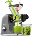 SiFENE Cold Press Juicer Machine Compact Single Serve Slow Masticating Juicer Vegetable and Fruit Juice Maker Squeezer Machines Easy to Clean Non-BPA，Gray