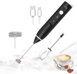 Milk Frother Handheld, Portable Coffee Maker for Cappuccino/Hot Chocolate/Latte, Hand Blender Mixer, USB Rechargeable 3 Speed Electric Whisk Small Coffee Machine, Mini Milkshake Maker, Matcha Foamer