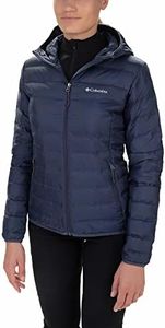 Columbia Lake 22 Down Hooded Jacket, Chaqueta De Plumas Acolchada Con Capucha para Mujer, Nocturnal, Talla S
