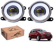 WolkomHome Car Fog Light With PROJECTOR 3X1 LED DRL Car Light Accessories for Ertiga TYPE 2