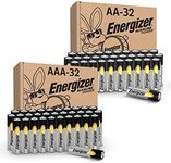 Energizer Alkaline Power AA Batteries and Alkaline Power AAA Batteries Variety Pack, 32 AA and 32 AAA Batteries, 64 Count