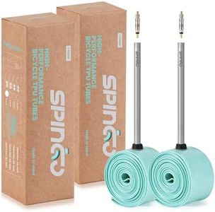2-Pack SPINGO TPU Inner Tube 700C with Aluminum Alloy Valve, 48g Ultralight TPU Tubes 700c x 23c-32c with 80mm/60mm/48mm Presta Valves for Road Bike Portable Spare Tire for Training and Cycling