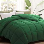 All Season Comforter Queen Size Soft Quilted Down Alternative Breathable Duvet Insert with Corner Tabs - Luxury Hotel Collection-Reversible- Washable(88 by 88 inches,Green)