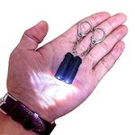 Nitefox Super Mini Small Tiny Keychain Flashlight,Smallest Bright Key Ring Light Torch For Edc Emergency Dog Walking Sleeping Reading Gift For Student Kids Or Parent(E1-Alu Alloy Black2 Pack)15 Lumen