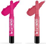 Teen Teen Non Transfer Water Proof Long Lasting Matte Lipstick Combo (Magenta, Coral Pink)