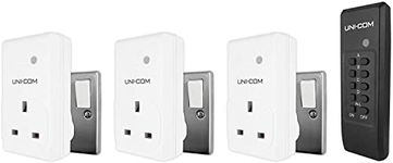 UNI-COM Remote Control Sockets 4-Pack Remote Control UK Plug