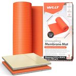 Vivlly1/8” Uncoupling Membrane for Tile, Stone, Concrete, Shower Walls, Bathroom Flooring, Waterproof Floor Underlayment Mat, Anti-Fracture Crack Isolation, 108 sq. ft.