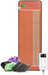 РЕМF Far Infrared Heating Pad - Biomat for Pain Relief and Healing - Pulsed Electromagnetic Field Therapy - Full Body Mat Auto Shut Off - Amethyst, Tourmaline and Obsidian Gemstones