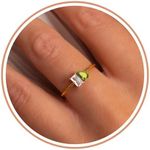 April Birthday Gifts for Women, Birthstone Rings for Women Gold Rings Teen Gifts Trendy Stuff Adjustable Diamond Ring Open Wedding Engagement Anniversary Jewelry