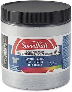 Speedball Fabric Screen Printing Ink, 8-Ounce, Opaque Silver, Iridescent, for T-Shirt and Silkscreen Printmaking