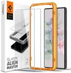 SPIGEN AlignMaster GLAS.tR Slim Screen Protector Designed for Google Pixel 7 (2022) Auto Align Technology Tempered Glass [2-Pack] - Clear