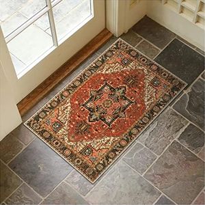 Collive Washable Indoor Door mat, Non Slip Retro Entryway Rug 20" x 32" Doormat Quick Absorbent Entrance Rug Distressed Front Door Mat, Welcome Mats Floor Mat Doormats for Kitchen Home Patio