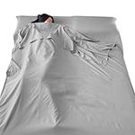 Sleeping Bag Liner, Lightweight Sleeping Bag 210 x 115 cm, Cotton Feel Travel Sheet With Pillow Slot for Camping, Hiking, Hostels & One Of Your Backpacking Essentials