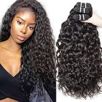 Yavida Water Wave Bundles Human Hair 100% Unprocessed Remy Human Hair Bundles 20 22 24 Inch Brazilian Curly Weave Human Hair Bundles Water Wave Human hair