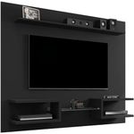 Manhattan Comfort Plaza Modern Floating Wall Entertainment Center with Display Shelves, 65.25", Black