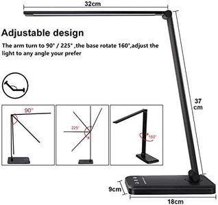 SLATOR Dimmable LED Desk Lamp with USB Charging Port