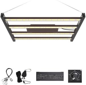 CANAGROW Newest CG2400 LED Grow Light for Indoor Plants 4x4ft Coverage with High Yield Diodes, Sunlike Full Spectrum Dimmable Growing Lamps for Hydroponic Indoor Seeding Veg Bloom Greenhouse