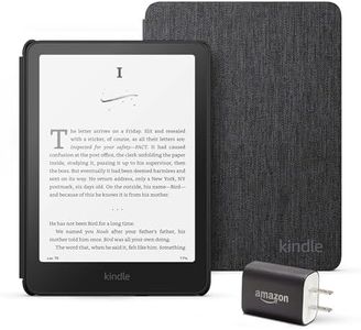 Amazon Kindle Paperwhite Bundle: Includes, Amazon Kindle Paperwhite 16GB | Black, Fabric Cover| Black, & Power Adapter