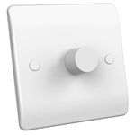 Zigtiger LED Dimmer Switch, Dimmer Switch for Dimmable Led Lights/Incandescent/Halogen, Trailing Edge Dimmer Switches 1 Gang 2-Way, 3-100 Watts, No Neutral Required