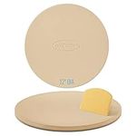 Unicook 12 Inch Round Pizza Stone, Heavy Duty Cordierite Grilling Stone, Baking Stone for Oven and BBQ, Ideal for Baking Crisp Crust Pizza, Bread, Cookies and More