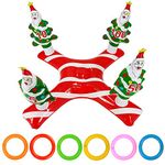 YAAVAAW Christmas Party Toss Inflatable Xmas Santa Tree Ring Toss with Rings (1 Scoreboard,6 Rings),Inflatable Ring Toss For Family Kids Office Xmas Holiday New Year Party Fun Indoor Outdoor Games