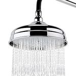 Rainfall Shower Head 8 Inch Round Rain Showerhead,304 Stainless Steel Fixed Showerhead,Chrome Finish,High-Pressure Shower Head Brings Shower Experience