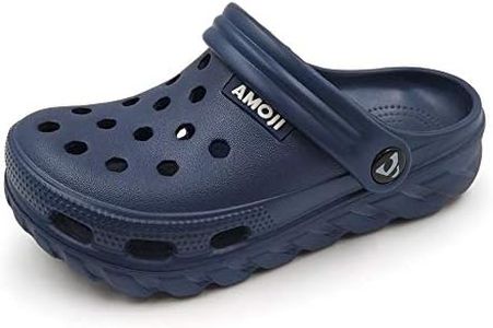 Amoji Kids Clogs Boy Garden Clogs Girl Garden Shoes Toddler Sandals Little Kid Children Gardening Clogs Slip On Big Kid Youth Shower Sandals Navy Size 6-6.5 Toddler