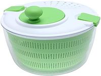 Cook with Color Salad Spinner - Lettuce and Produce Dryer with Bowl, Colander and Built in draining System for Fresh, Crisp, Clean Salad and Produce (Green)