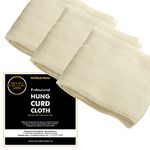 MASALA POTLI� Professional 100% Cotton - Hung Curd MUSLIN Cloth (100 Cm x 100 Cm) for Straining Curd, Cheese, Yogurt, Shrikhand, Rice, Mousse | Perfect for Restaurants, Cafe, House Party | Pack of 3, Large