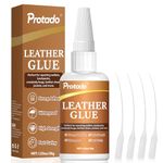 Protado Leather Glue, 35g Heavy Duty Super Strong Clear Glue, Waterproof Flexible Adhesive for Leather Bonding, Repair, Shoes, Bags, Sofas, Belts, Crafts, DIY Kits