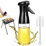 Milukon Oil bottle Sprayers,200ml Olive Oil Sprayer, Oil Sprayer for Cooking, BBQ, Oil Sprayer, for Kitchen, BBQ, Baking（Black）