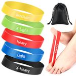 Set of 5 Toe Stretcher Bands for Bunions Correction Foot Stretcher Big Toe Spacers Resistance Straightener Loop Bands with Carry Bag for Women Men Hallux Valgus Alignment Yoga Ankle Exercise