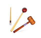 CW Wooden Cricket Combo Ball Hammer Bat Knocking Mallet with Grip Cone