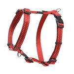 Reflective Adjustable Dog H Harness for Small to Medium Dogs; matching collar and leash available, Red