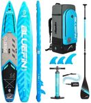 Bluefin SUP Sprint 14' - Inflatable Stand Up Paddle Board Kit - Adult Premium Touring SUP Paddle Board & Accessories - Smart Lock Fin & Double Action Pump