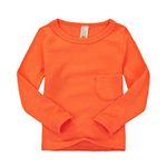 CuteOn Kids Boys Girls Long Sleeve Cotton T-Shirt Orange 6 Years