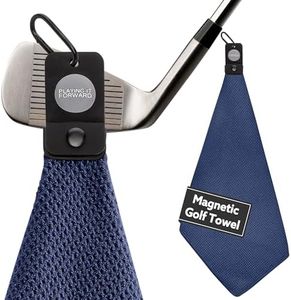 Playing It Forward Magnetic Golf Towel for Golf Bags with Clip for Men & Women, Waffle Weave Microfiber Golf Towel with Industrial Strength Magnet for Strong Hold to Golf Carts or Clubs