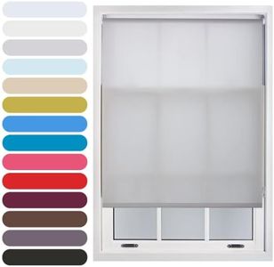 FURNISHED Daylight Roller Blind Trimmable Blinds Window Shade - Easy Install Non-blackout Fabric Complete Roller Blind Kit for Kitchen Living Room Bedroom, Grey, 55cm x 165cm