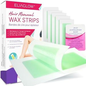 Wax Strips Hair Removal for Women: Waxing Kit with Body Waxing Strips Dual Sides & 4 Calming Oil Wipe For Face, Bikini, Legs, Lip