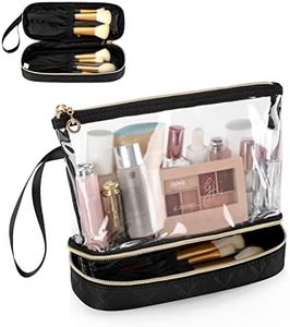Ethereal Travel Makeup Bag, Portable Clear Makeup Bag Small Makeup Bag for Purse TSA Approved Clear Travel Toiletry Bag
