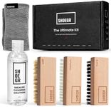 SHOEGR Unisex-Adult Ultimate Shoe Cleaning Kit Suitable For Sneaker, Nubuck, Canvas, Trainers, Multi-Material & Suede Shoe Care Kit-Cleaning Solution, Brushes & Microfiber Towel Shoe Cleaner Black, Black, One Size