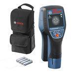 Bosch Professional Wall Scanner D-tect 120 (4 x AA batteries, max. detection depth plastic pipes/wooden studs/live cable/magnetic metal/non-magnetic metal: 60/38/60/120/120 mm, in cardboard)