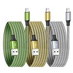 iPhone Charger Cable 1.8M 3Pack, Apple Charger Cable MFi Certified Lightning Cable Nylon Braid iPhone Cable Fast Charging Compatible With iPhone 14 13 12 11 XS XR X Pro Max Mini 8 7 6S 6 Plus 5S SE