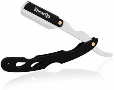 Straight Razor - Straight Razors for Men, ShearQo Professional Barber Razor, 100% Stainless Steel Straight Razor for Close Shaving