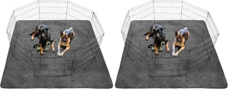 Washable Pee Pads for Dogs 72x72: 4-Layer Extra Large Reusable Puppy Pad Non-Slip Backing, Waterproof Dog Pee Pad Washable for Potty Training, Playpen, Senior Dogs, Whelping, Incontinence (Pack of 2)